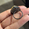 Antique Plated Uncut Kundan Ring
