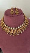 Matte Uncut Polki Necklace Set