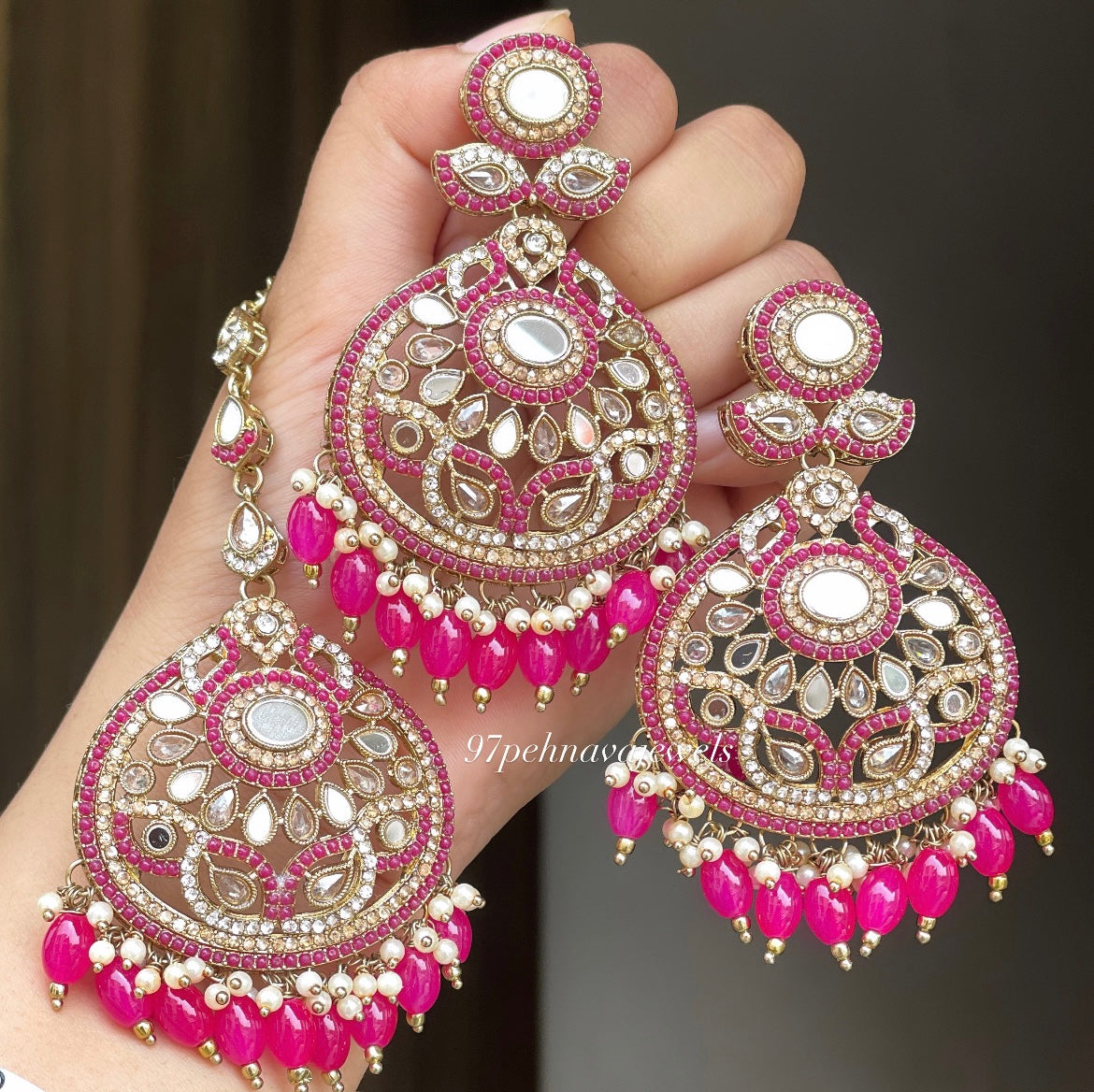 Nazmeet Mirror Chaandbali Tikka