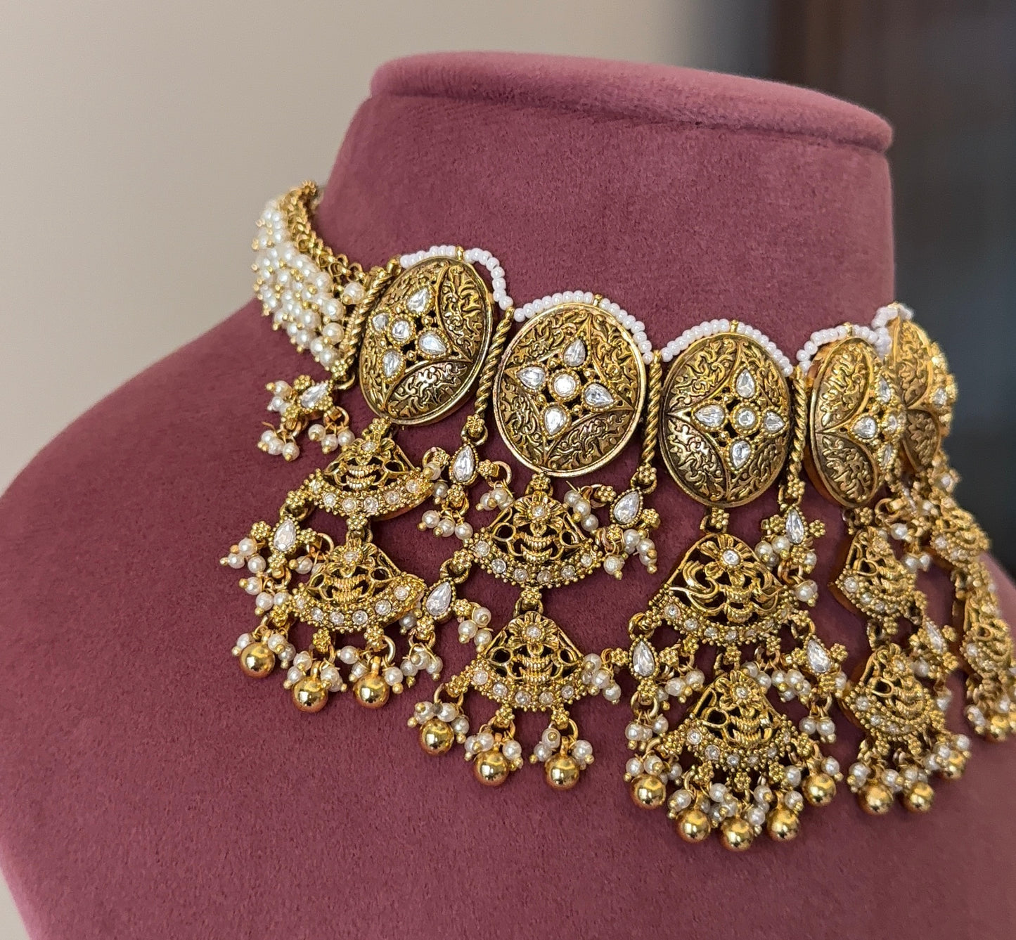 Nandini Gold Look Choker Set