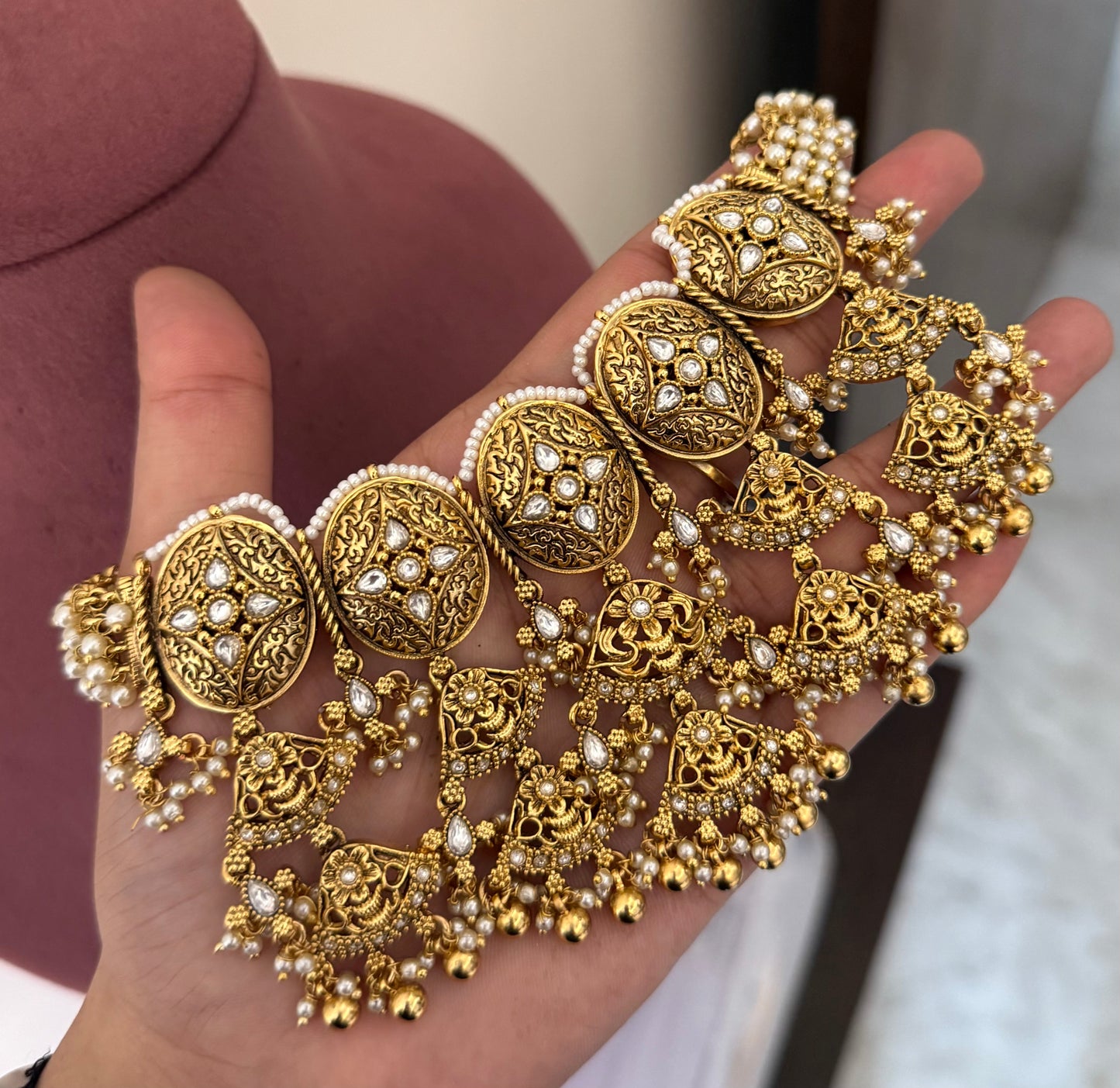 Nandini Gold Look Choker Set