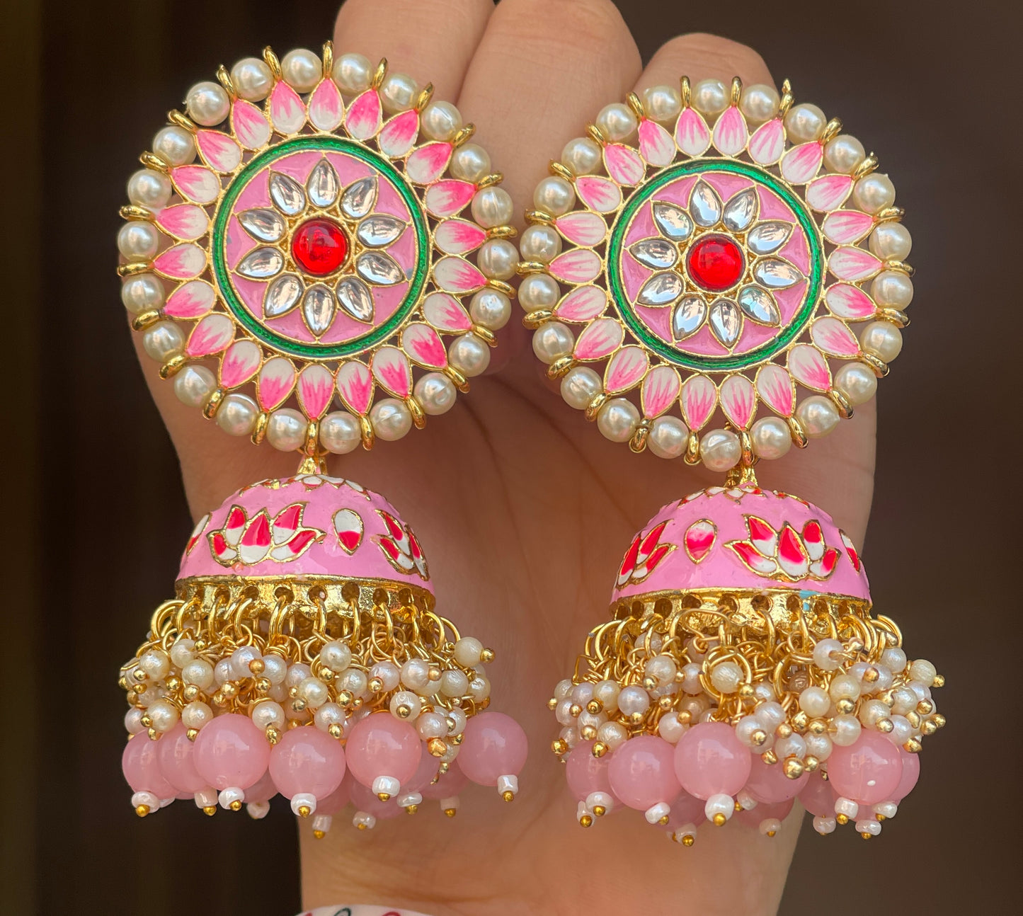 Meenakari Jhumkas
