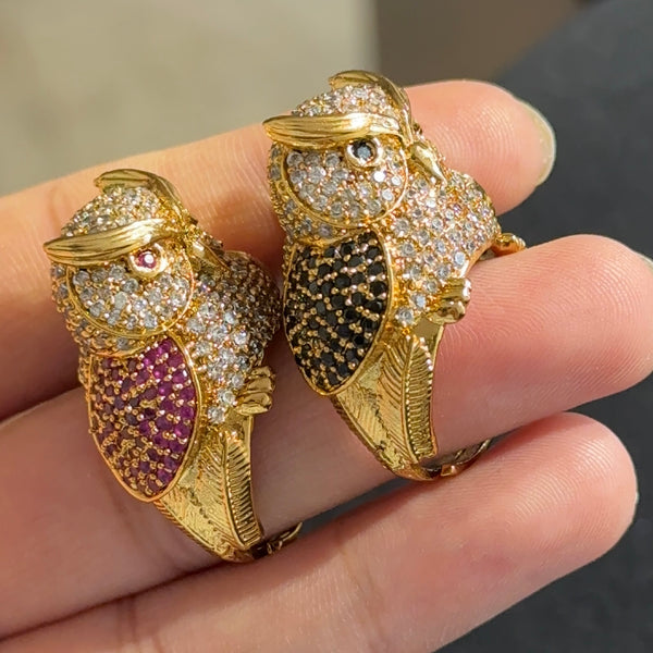 Owl Face Adjutstable Ring
