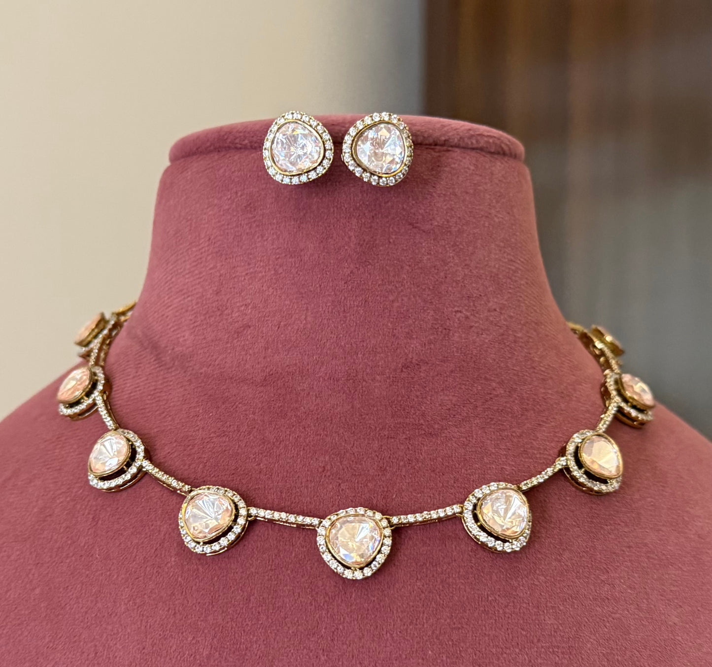 Daina Moissanite Dainty Necklace Set