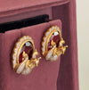 3D Peacock Doublet Studs