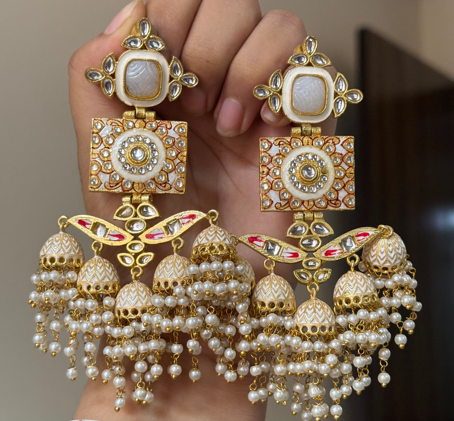 Meena Kundan Earrings