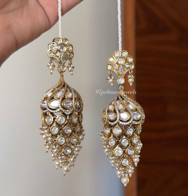 Angoori Polki Jhumkas