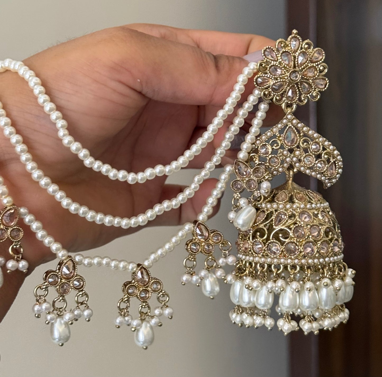 Ahana Padmavati Jhumka Tikka Set