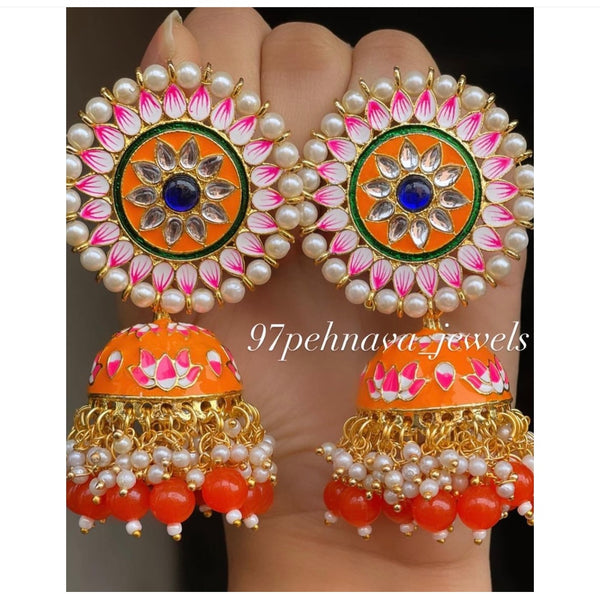Meenakari Jhumkas