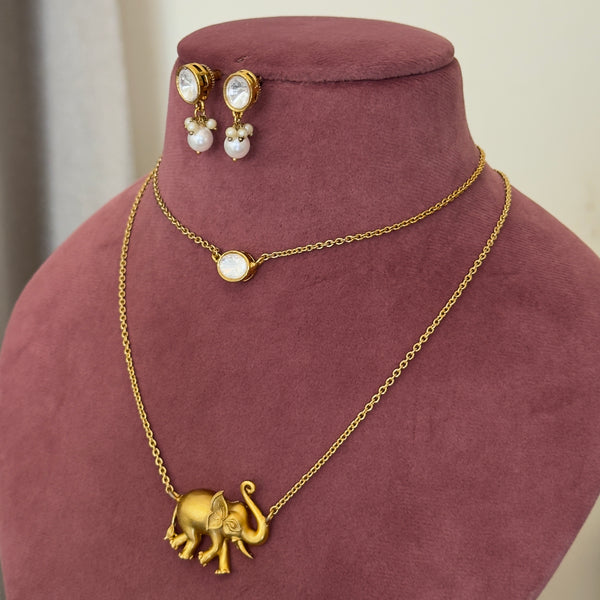Elephant Layered Fusion Necklace Set