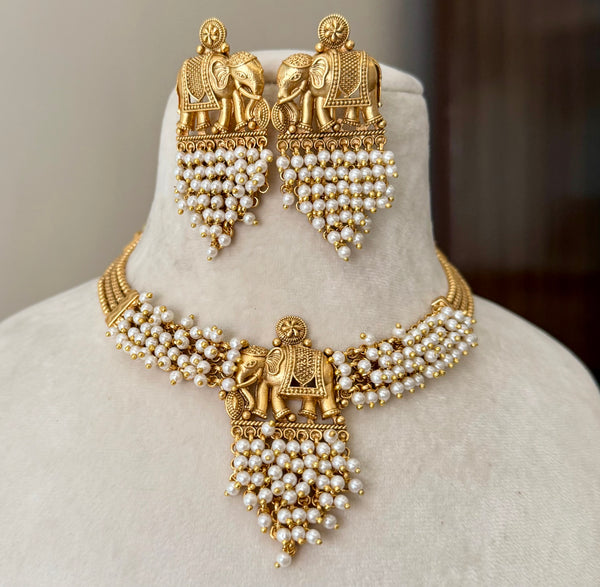 Aradhya Elephant Necklace Set