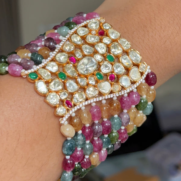 Flexible Beaded Moissanite Hand Harness