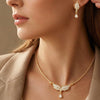 Minimal Leaf Pattern Necklace