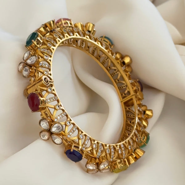 Navratan Moissnite Bracelet