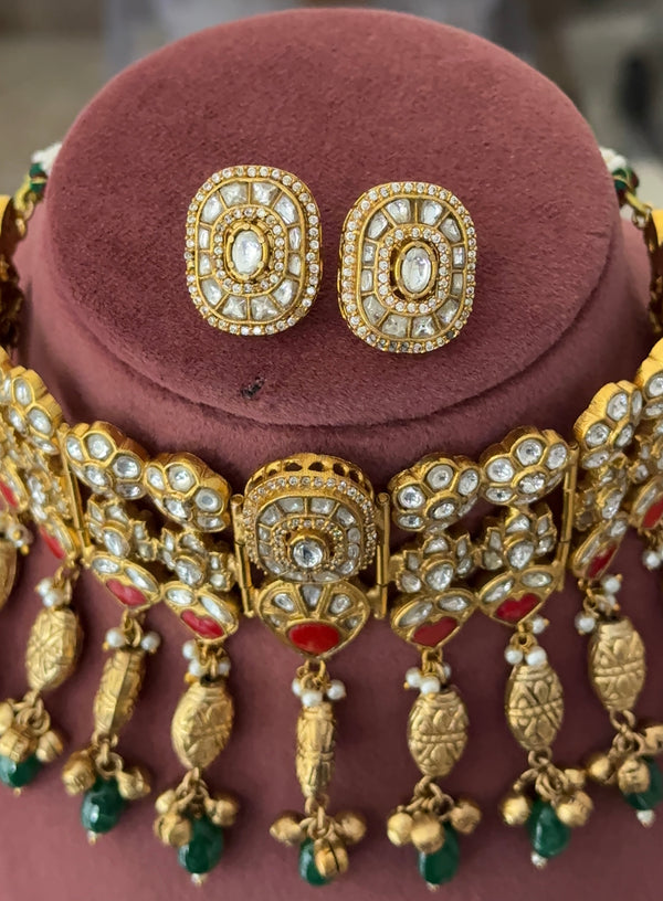 Pratika Brass Handmade Fusion Necklace Set