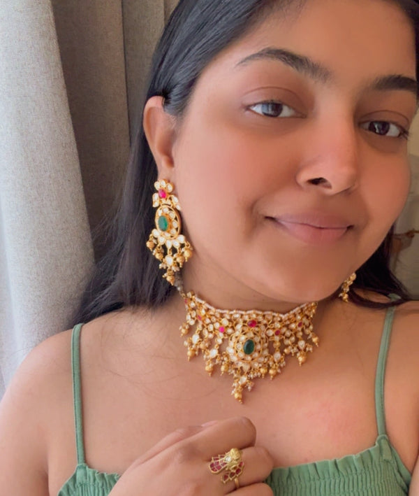Radha Moissanite Choker Set
