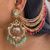 Elephant With Kanchain Earrings