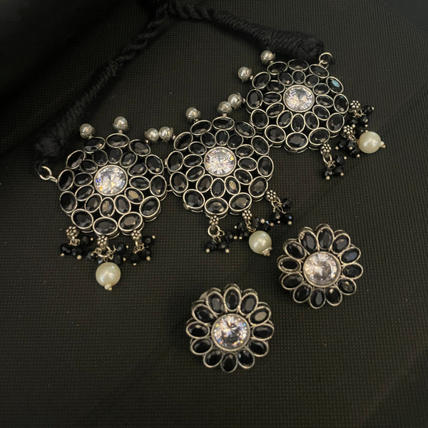 German Silver Zirconia Choker Set