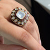 Antique Plated Uncut Kundan Ring
