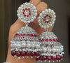 Mehendi Silver Jhumkas