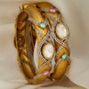 Nishika Matte Gold Opening Bangles