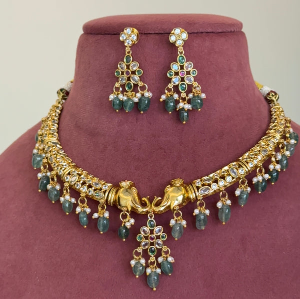 Premium Elephant Faced Hasli Set