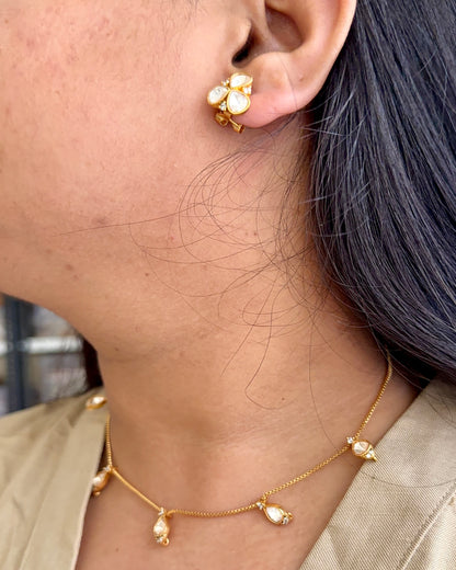 Lavanya Dainty Polki Necklace Set