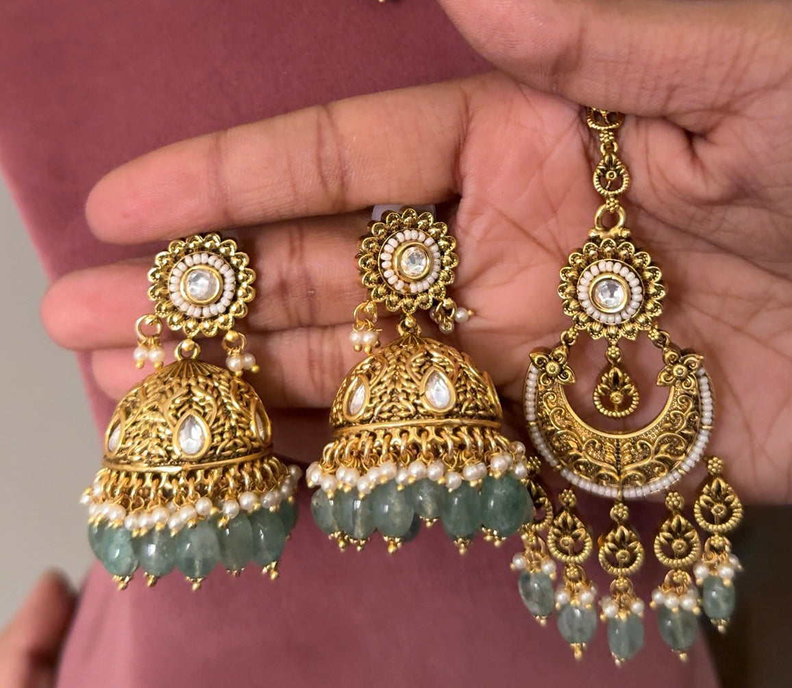 Asma Gold Kundan Necklace Set