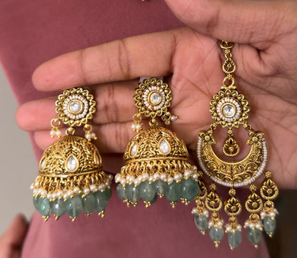 Asma Gold Kundan Necklace Set