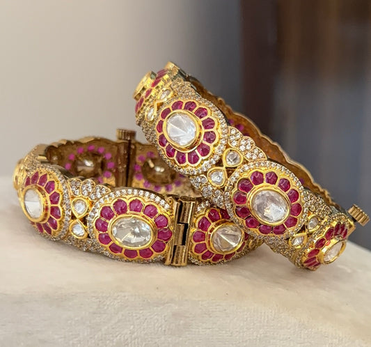 Nyra Ruby Opening Bangles