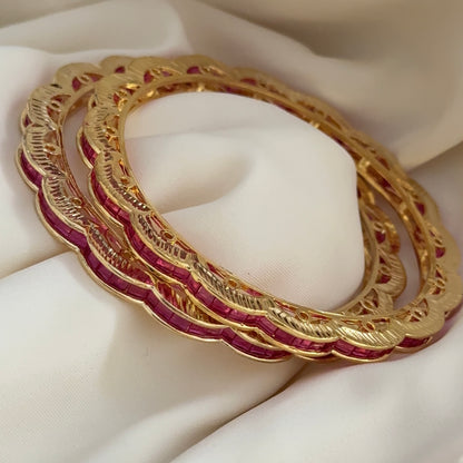 Ruby Sleek Cut Bangles
