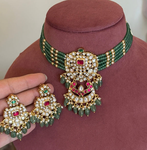 Manya New Polki Necklace Set
