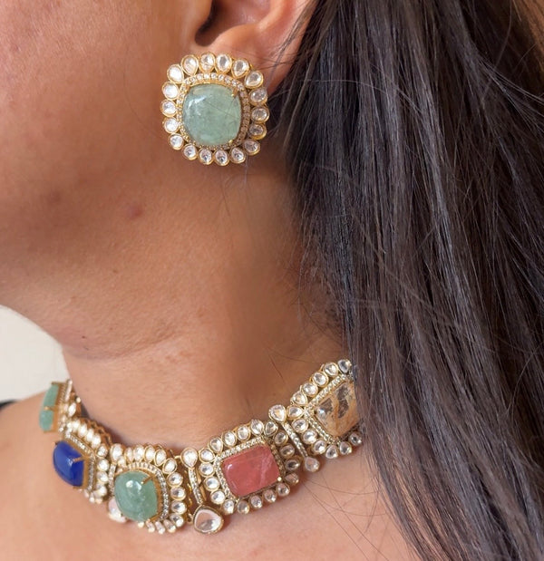 Jevika Navratan Sabya Choker Set