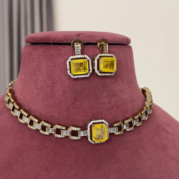Doublet Baguette Choker Set
