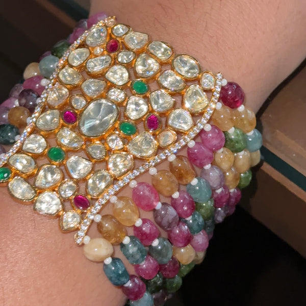 Flexible Beaded Moissanite Hand Harness