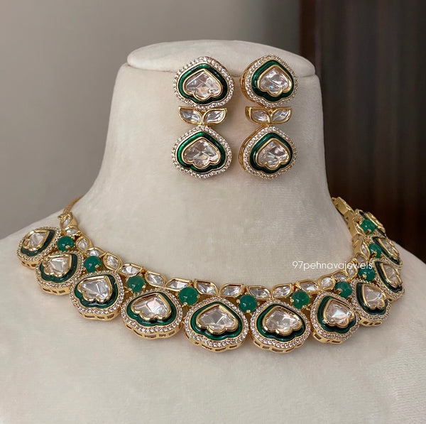 Bhumika Kundan Meena Necklace Set