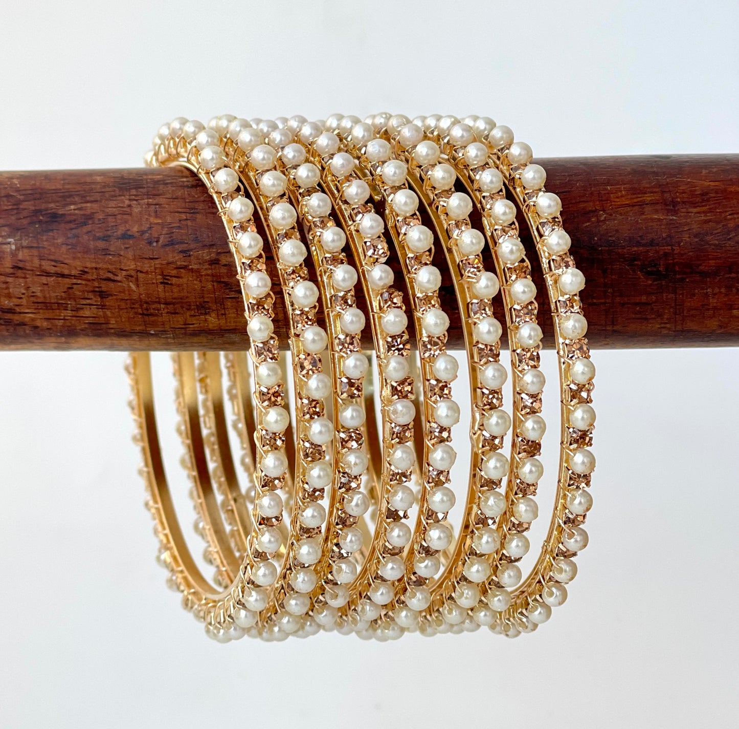 Mansi Pearl Stone Bangles