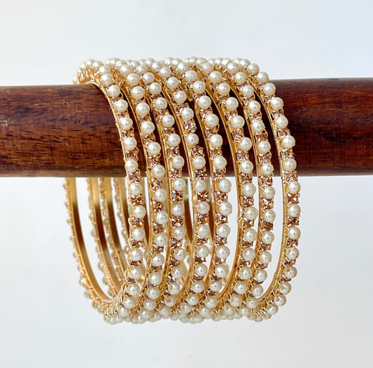 Mansi Pearl Stone Bangles