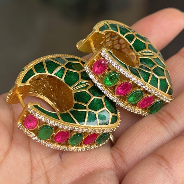 Enemal Hoop Earrings