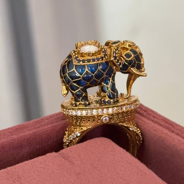 Elephant Polki Statement Ring