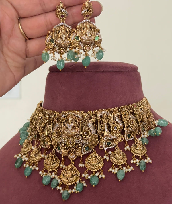 Saraswati Gold Plated Necklace Set