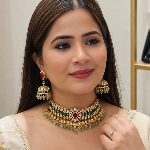 Akshara Moissanite Polki Set