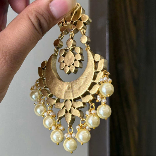 Dia Moissanite Polki Chaandbaali
