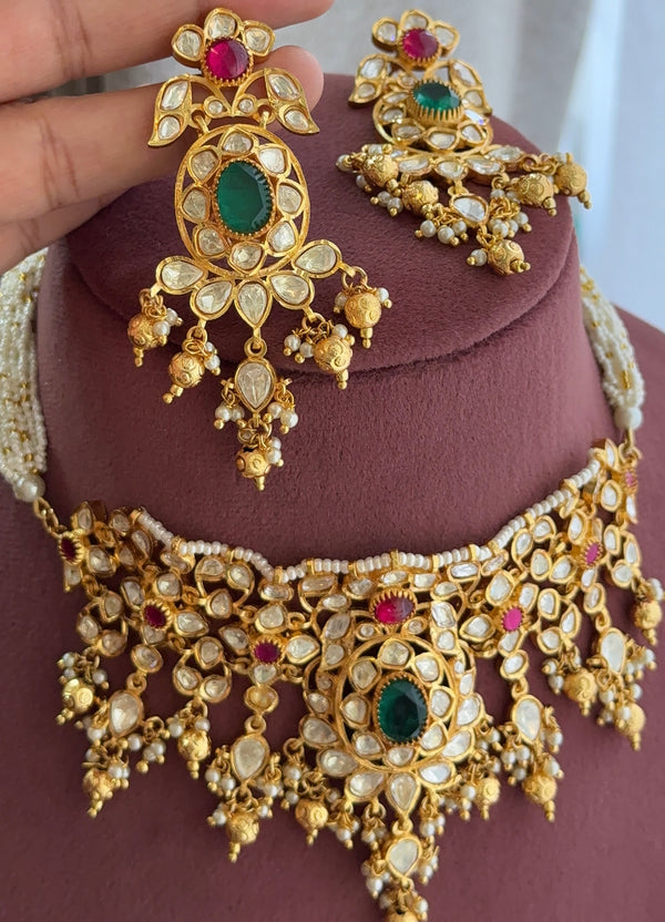 Radha Moissanite Choker Set