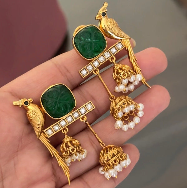 Parrot Jhumka Earring