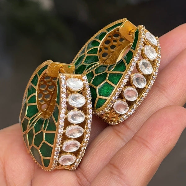 Enemal Hoop Earrings