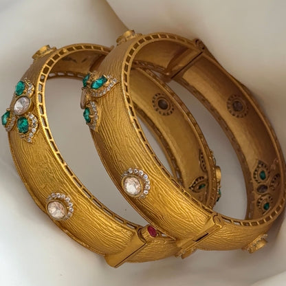 Baani Matte Gold Opening Bangles