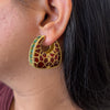 Enemal Hoop Earrings