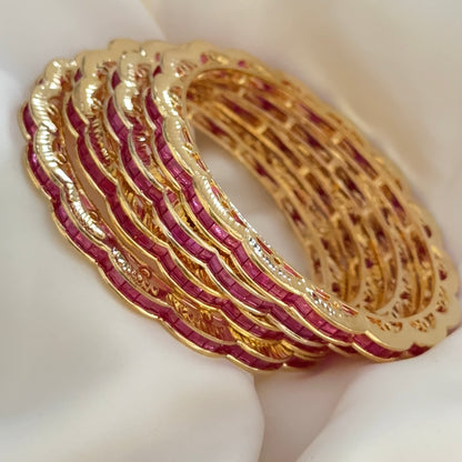 Ruby Sleek Cut Bangles