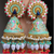Hand Painted Peacock Jhumkas